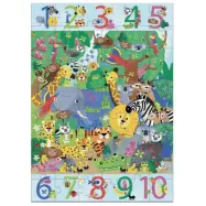 Djeco - Pussel - 1 to 10 Jungle - 54 pcs