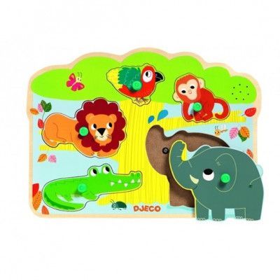 Djeco - Pussel Med Ljud Från Djungeln