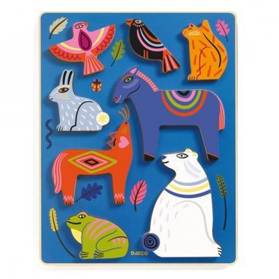 Djeco - Pussel - Nora&co, 8 pcs