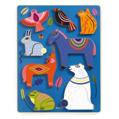 Djeco - Pussel - Nora&co, 8 pcs