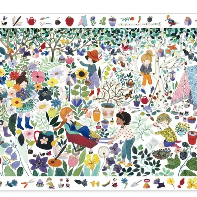 Djeco - Pussel - Observation puzzle - 1000 flowers, 100 pcs