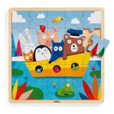 Djeco - Pussel - Puzzlo Boat, 25 pcs