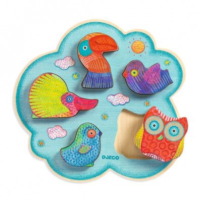 Djeco - Pussel - Relief Puzzle - Toucanco 5 Delar