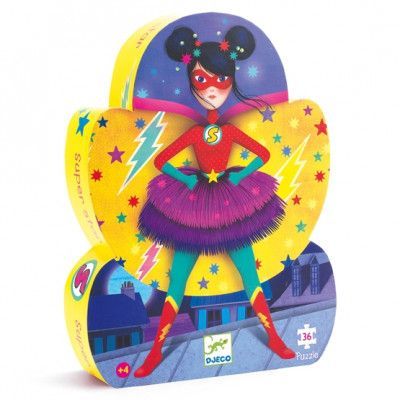 Djeco - Pussel - Siluettepussel, Super Star, 36 pcs