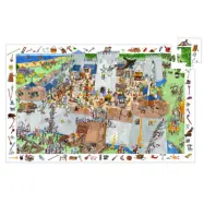 Djeco - Pussel - Slottskampen - 100 Bitar