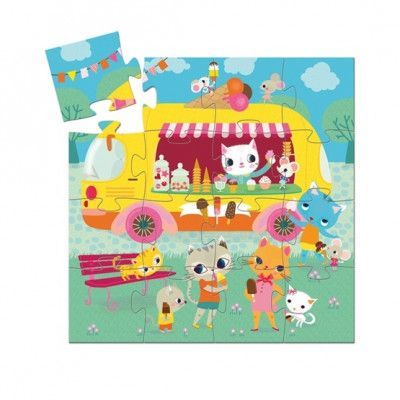 Djeco - Siluettepussel - Ice Cream Truck