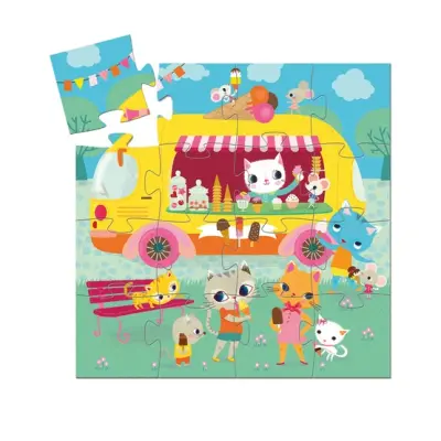 Djeco - Siluettepussel - Ice Cream Truck