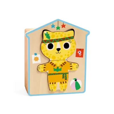 Djeco - Wooden Puzzle - Dressup-Mix