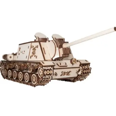 Eco-Wood-Art - 3D Pussel Tank Isu-152 Trä Brun 694 Bitar
