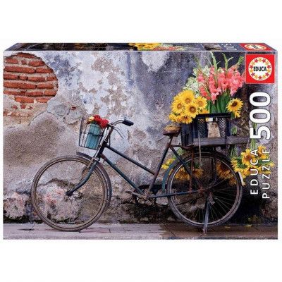 Educa Bicycle with Flowers Pussel 500 bitar 17988 - Educa -  Leksaksaffären