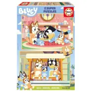 Educa Bluey Träpussel 2x16 bitar - Bluey -  Leksaksaffären