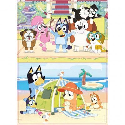 Educa Bluey Träpussel 2x50 bitar - Bluey -  Leksaksaffären