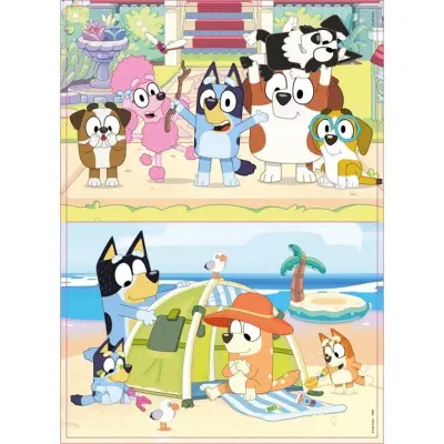 Educa Bluey Träpussel 2x50 bitar - Bluey -  Leksaksaffären