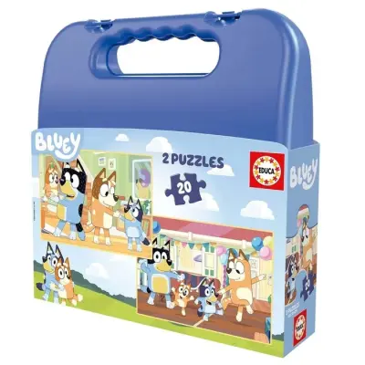 Educa Bluey Väska med Pussel 2x20 bitar - Bluey -  Leksaksaffären