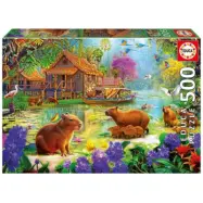Educa Capybara Village Pussel 500 bitar - Educa -  Leksaksaffären
