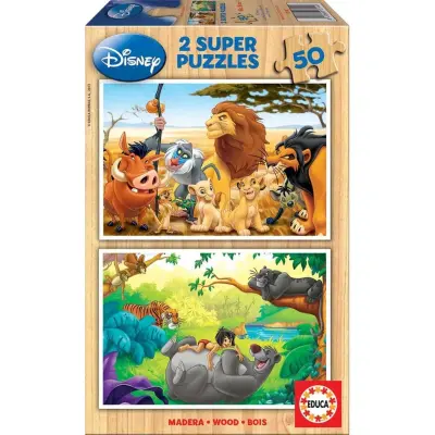 Educa Disney Animal Friends Träpussel 2x50 bitar - Educa -  Leksaksaffären