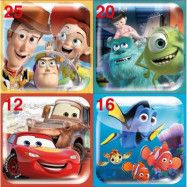 Educa Disney Pixar 4-pack Pussel 12-16-20-25 bitar