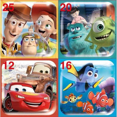 Educa Disney Pixar 4-pack Pussel 12-16-20-25 bitar - Disney -  Leksaksaffären