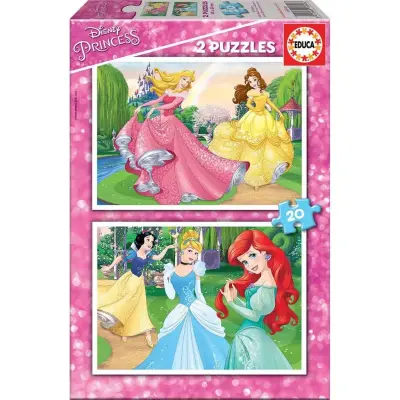 Educa Disney Princess Pussel 2x20 bitar - Disney Princess -  Leksaksaffären