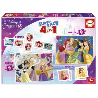 Educa Disney Princess Superpack 4 In 1 Spel&Pussel - Disney Princess -  Leksaksaffären
