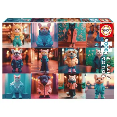 Educa Fashion Animals Pussel 200 bitar - Educa -  Leksaksaffären