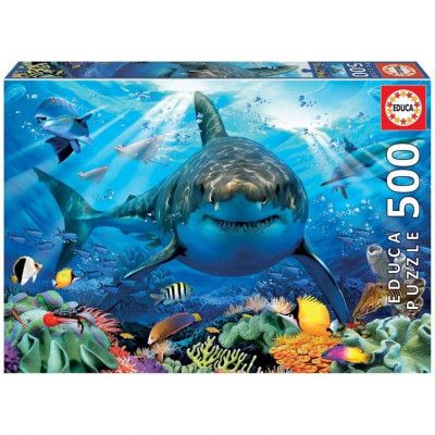 Educa Great White Shark Pussel 500 bitar 18478 - Educa -  Leksaksaffären