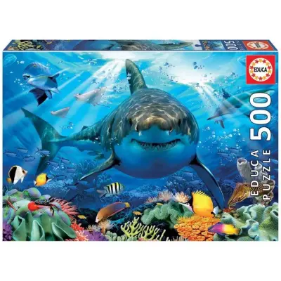 Educa Great White Shark Pussel 500 bitar 18478 - Educa -  Leksaksaffären