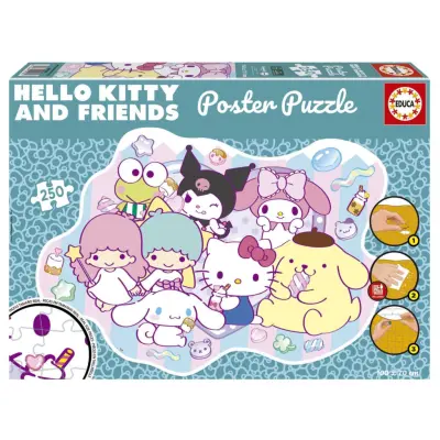 Educa Hello Kitty&Friends Poster Pussel 250 bitar - Hello kitty -  Leksaksaffären