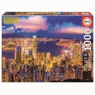 Educa Hong Kong Skyline Neon Pussel 1000 bitar 18462