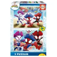 Educa Spidey Waterwebs Pussel 2x20 bitar - Spidey and His Amazing Friends -  Leksaksaffären