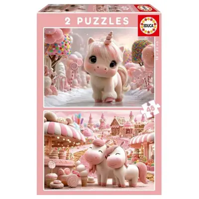 Educa Sweet Unicorns Pussel 2x48 bitar - Educa -  Leksaksaffären