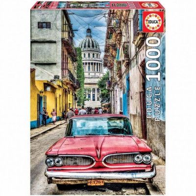 Educa Vintage car in Old Havana Pussel 1000 bitar