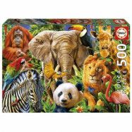 Educa Wild Animal Collage Pussel 500 bitar