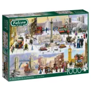 Falcon A Winter in London Pussel 1000 bitar 11306 - Falcon -  Leksaksaffären