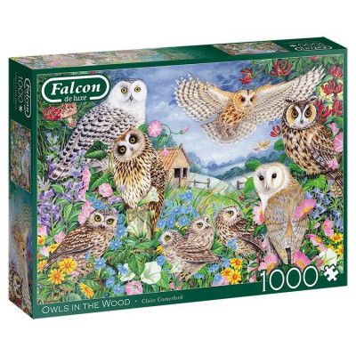 Falcon de Luxe Owls in the Wood Pussel 1000 bitar - Falcon De Luxe -  Leksaksaffären