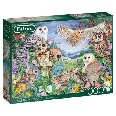 Falcon de Luxe Owls in the Wood Pussel 1000 bitar - Falcon De Luxe -  Leksaksaffären