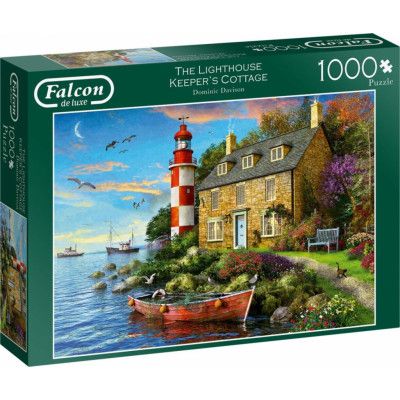 Falcon Lighthouse Keepers Cottage Pussel 1000 bitar 11247 - Jumbo -  Leksaksaffären