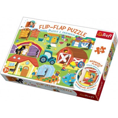 Flip-Flap Pussel med flikar Farm 36 bitar 14271