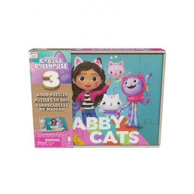 Gabby's Dollhouse Träpussel i ask 3x24 bitar