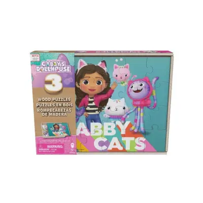 Gabby's Dollhouse Träpussel i ask 3x24 bitar