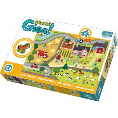 Gigantiskt Pussel 12 bitar med träfigur Countryside 90753