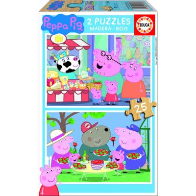 Greta Gris Träpussel 2x25 bitar