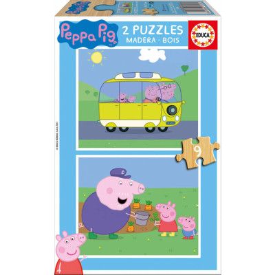 Greta Gris Träpussel 2x9 bitar