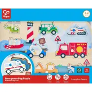 Hape Utryckningsfordon Knoppussel 9 bitar - Hape -  Leksaksaffären