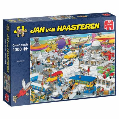 Jan Van Haasteren Busy Airport! Pussel 1000 bitar - Jan Van Haasteren -  Leksaksaffären