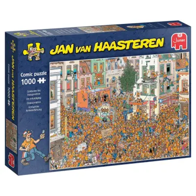 Jan Van Haasteren Celebrate the Inauguration Pussel 1000 bitar - Jan Van Haasteren -  Leksaksaffären