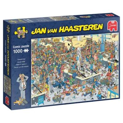 Jan Van Haasteren Queued Up! Pussel 1000 bitar - Jan Van Haasteren -  Leksaksaffären