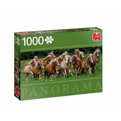 Jumbo HaflingerHorses Panorama Pussel 1000 bitar 18827