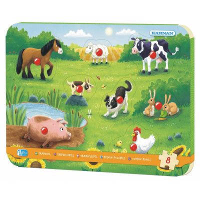 Knoppussel På Bondgården 8 bitar - Leksaksaffären -  Leksaksaffären