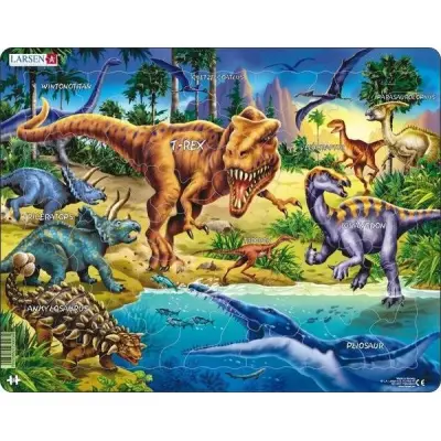 Larsen Dinosaurier Pussel 57 bitar - Larsen -  Leksaksaffären
